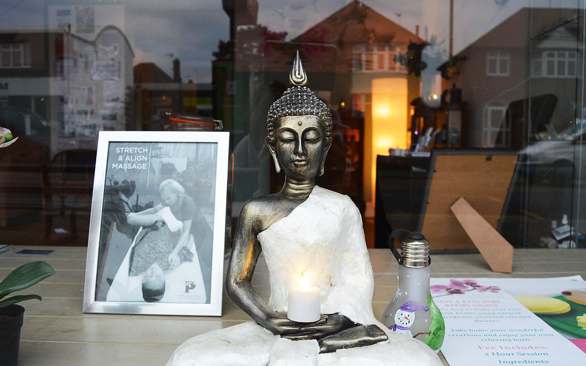 Buddha in window