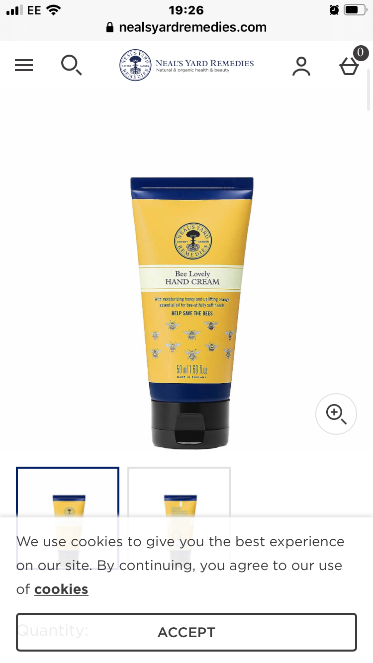 Neals Yard Bee Lovely Honey Hand cream  Tranquility Holistic Therapy  Centre and Studio